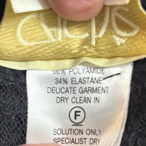 Vintage Cache Black Lace Cropped Button Down Top / Jacket Size Large - Picture 6 of 11